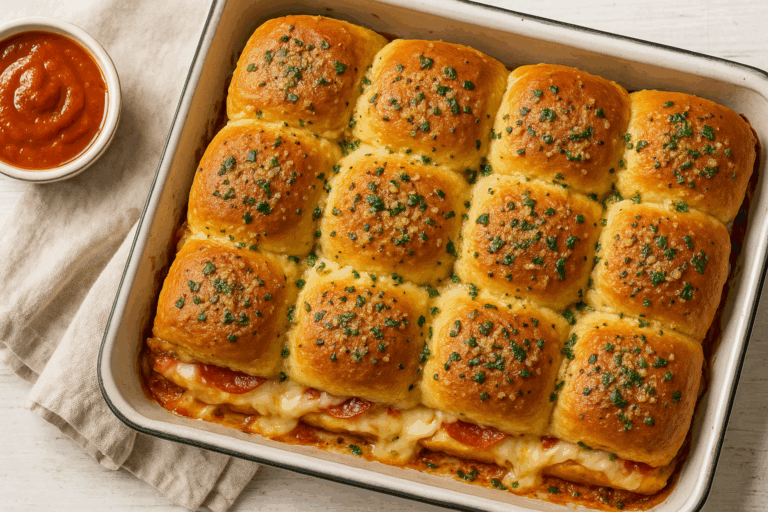 Mrs. Clay’s Cheesy Garlic Pizza Sliders