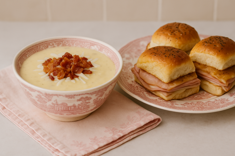 Mrs. Clay’s Potato Soup & Ham Sliders