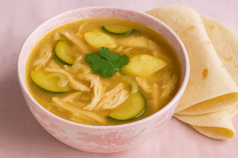 Mrs. Clay’s Golden Brothy Chicken Tortilla Soup