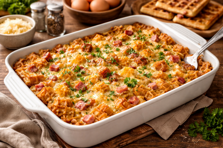 Mrs. Clay’s Day-After-Christmas Waffle Breakfast Bake
