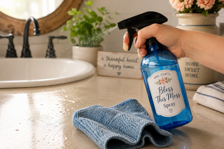 Mrs. Clay’s “Bless This Mess” Spray