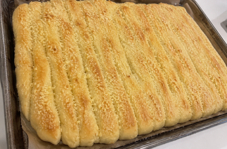 Mrs. Clay’s Cozy Garlic Parmesan Breadsticks